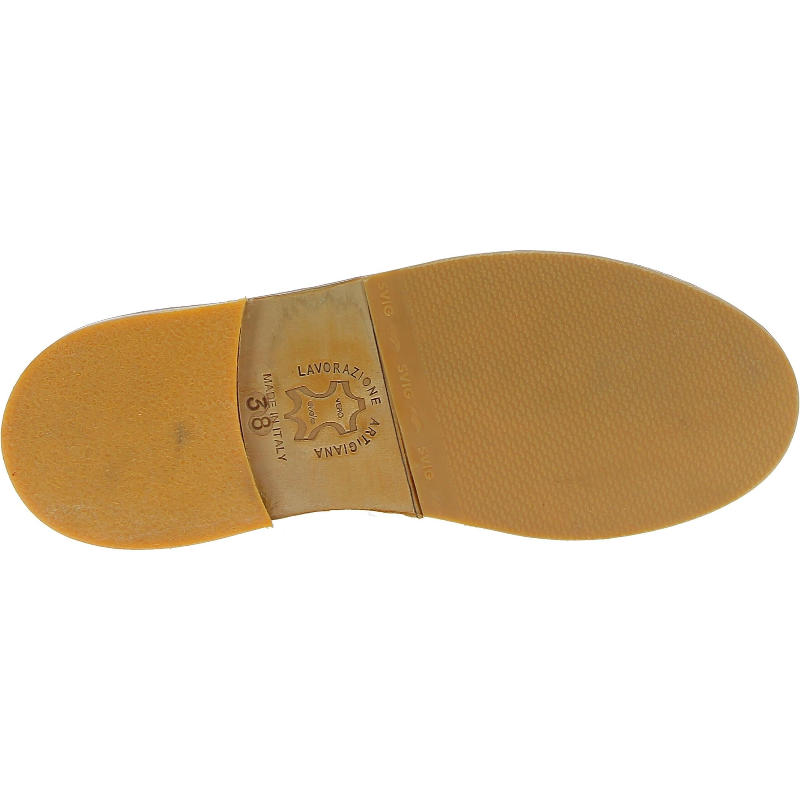 Scarpe basse da donna in pelle marrone fatte a mano in Italia
