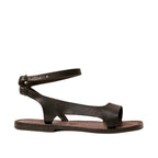 Brown leather sandals for women Handmade in Italy