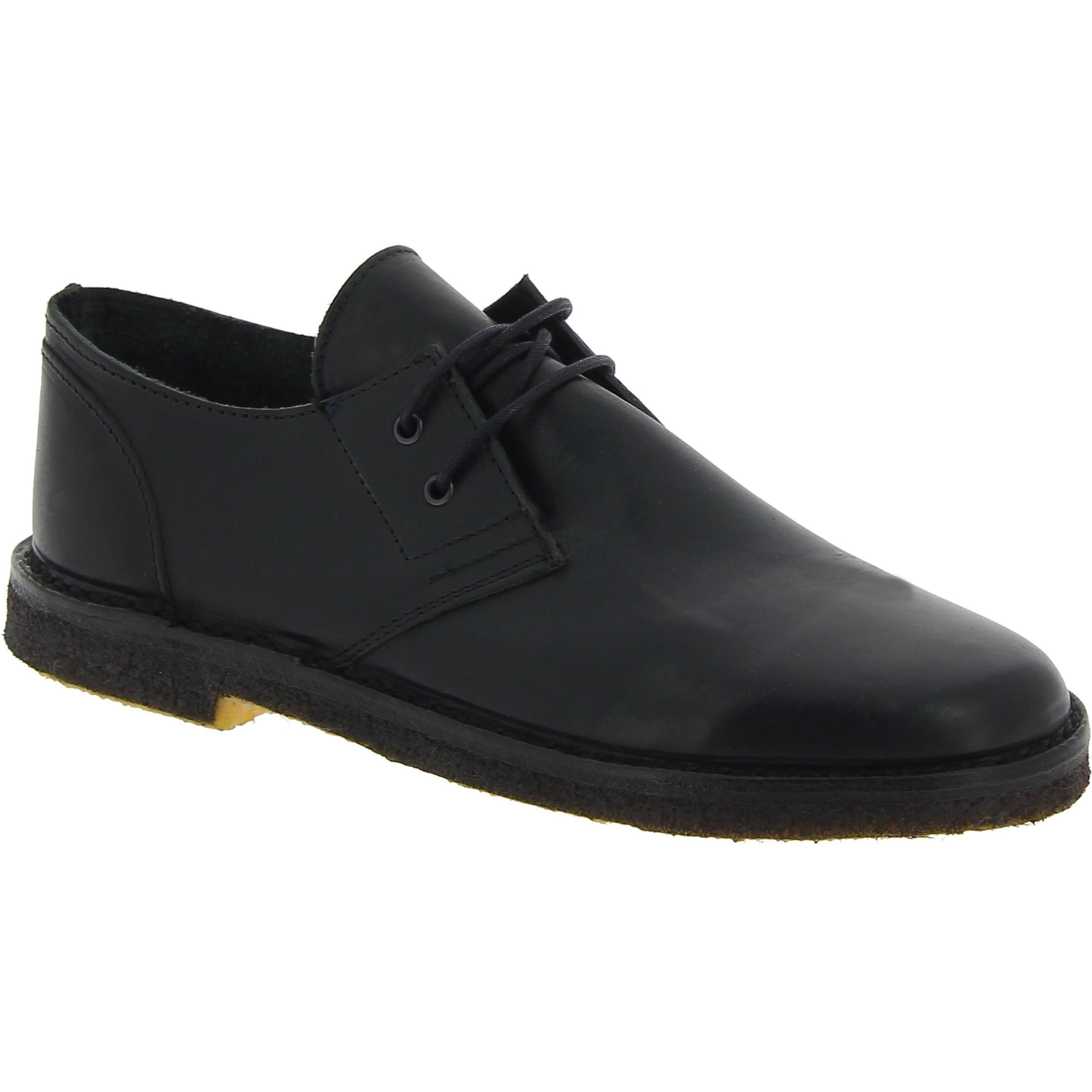 Scarpe basse da uomo in pelle nera fatte a mano in Italia