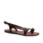 Brown leather thong sandals for women Handmade in Italy