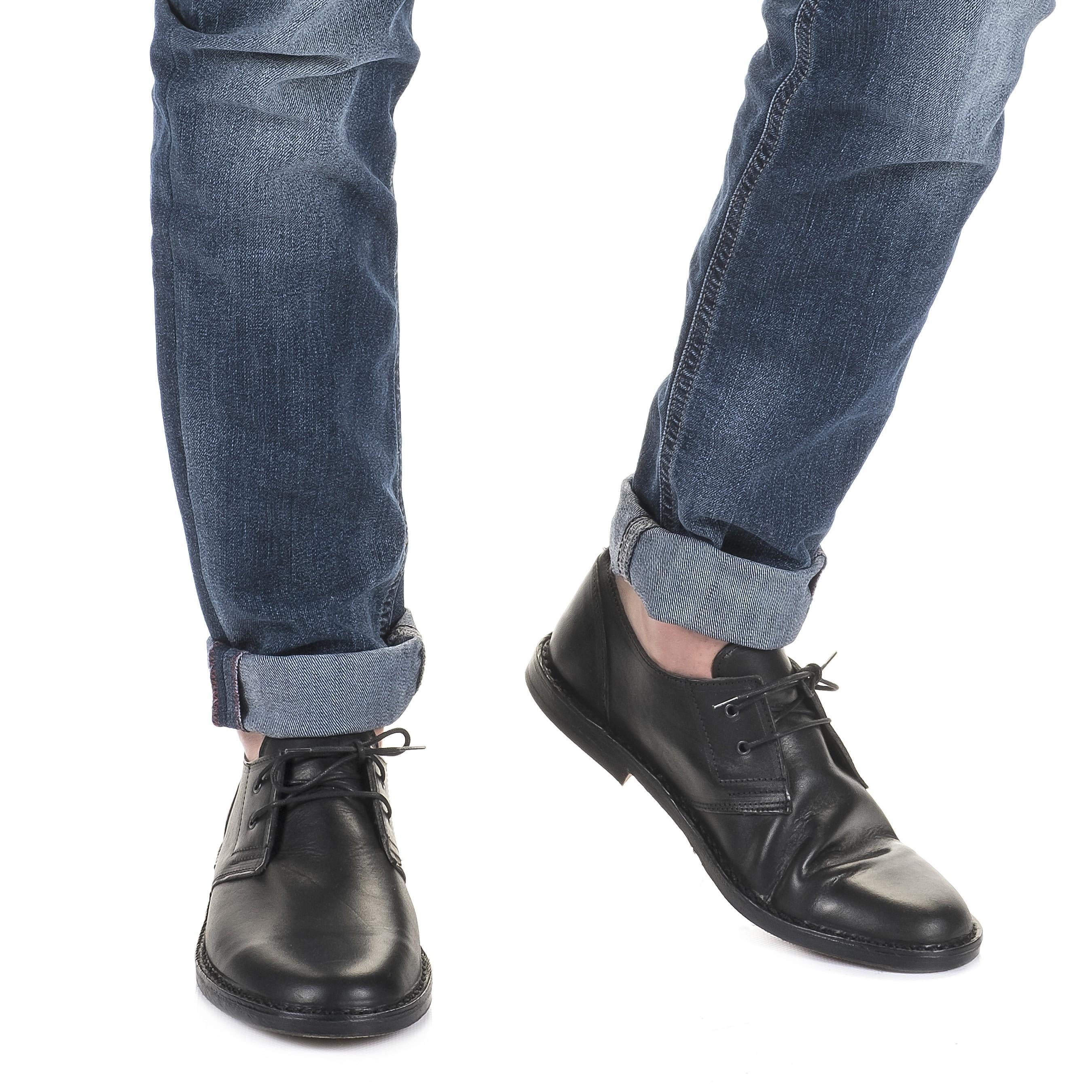Scarpe basse da uomo in pelle nera fatte a mano in Italia