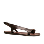 Brown leather thong sandals for women Handmade in Italy