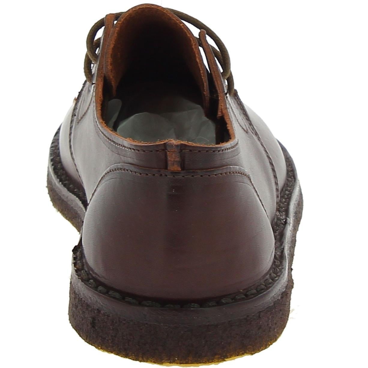 Scarpe basse da uomo in pelle marrone scuro fatte a mano in Italia