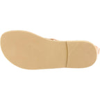 Sandali infradito da donna con lacci incrociati fatti a mano in pelle di vitello nude