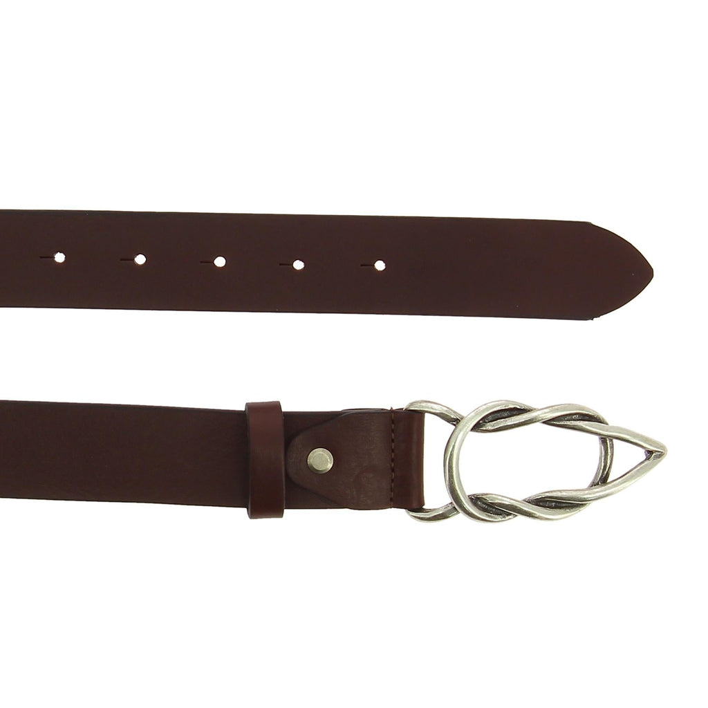 Cintura in pelle di toro testa di moro con fibbia casual in metallo