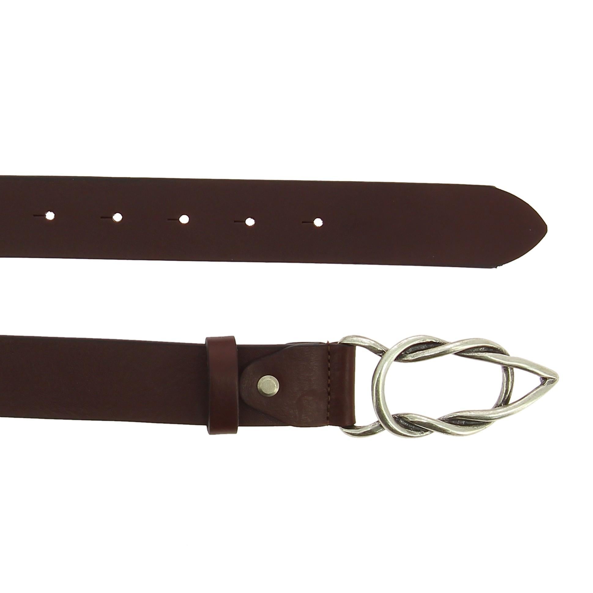 Cintura in pelle di toro testa di moro con fibbia casual in metallo