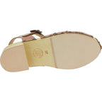 Zoccoli donna in legno artigianali con tomaia a gabbia in pelle color cuoio