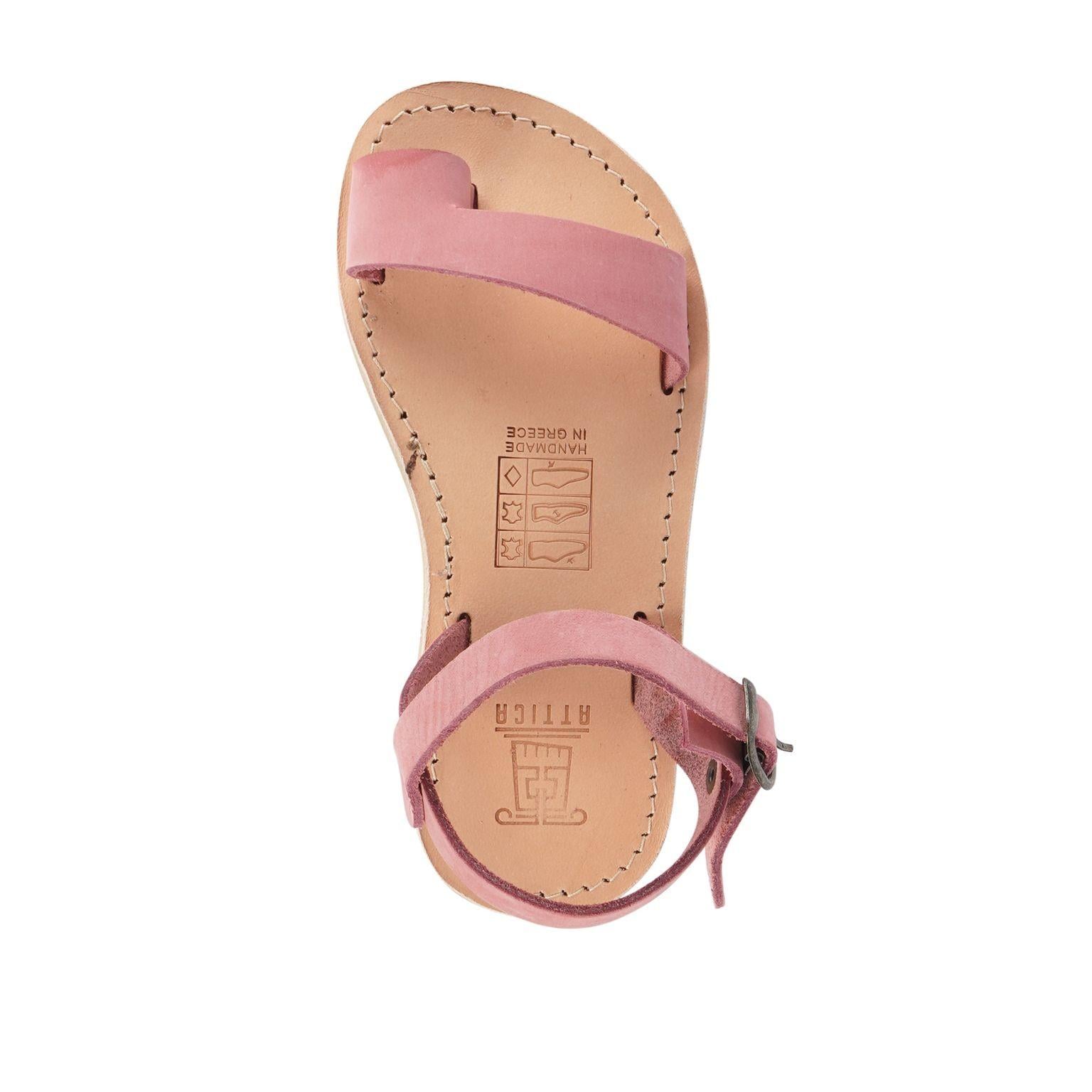 Sandali infradito da bambino in pelle nubuk marrone scuro chiusura con fibbia