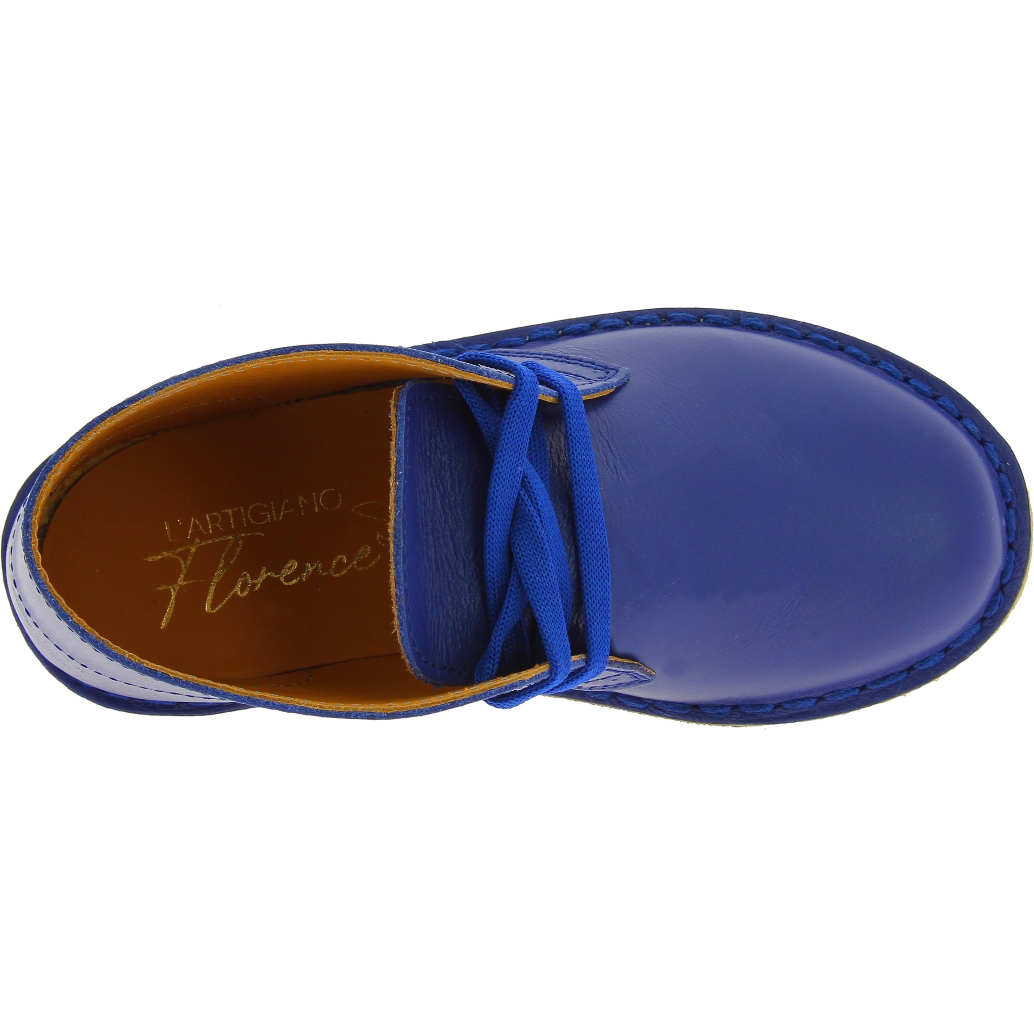 Chukka boots da bambino in pelle gialla fatte a mano in Italia