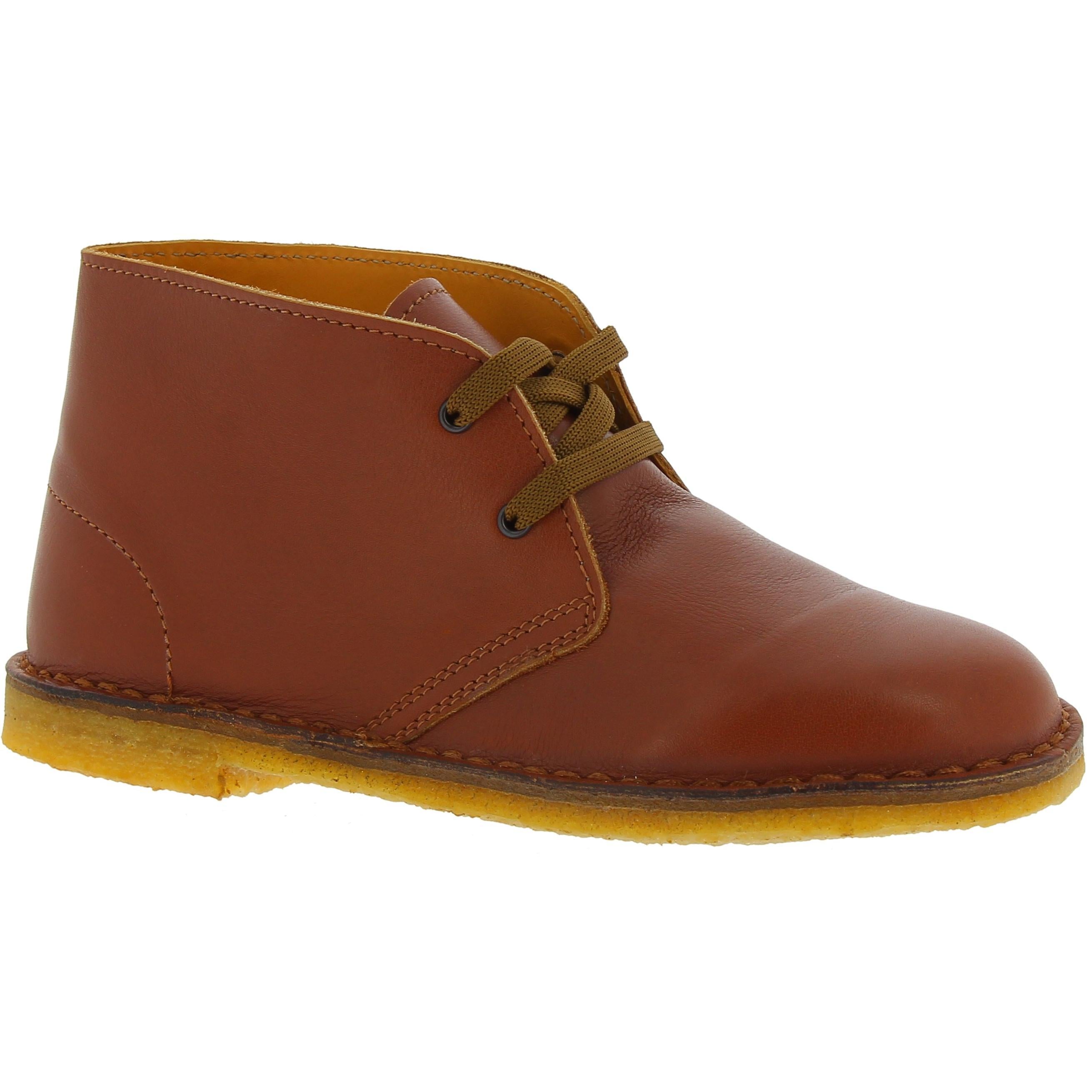 Chukka boots da bambino in pelle gialla fatte a mano in Italia