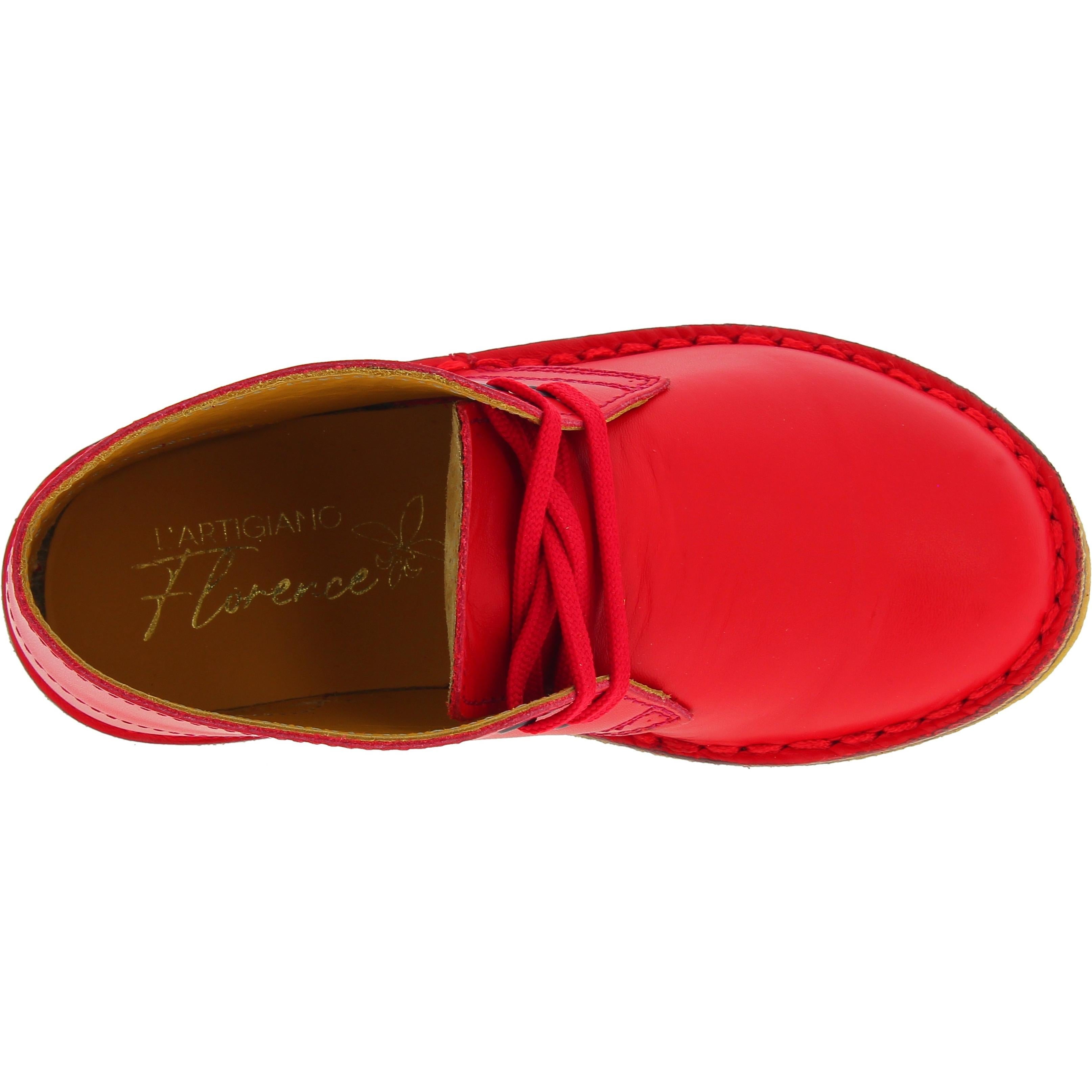 Chukka boots da bambino in pelle gialla fatte a mano in Italia