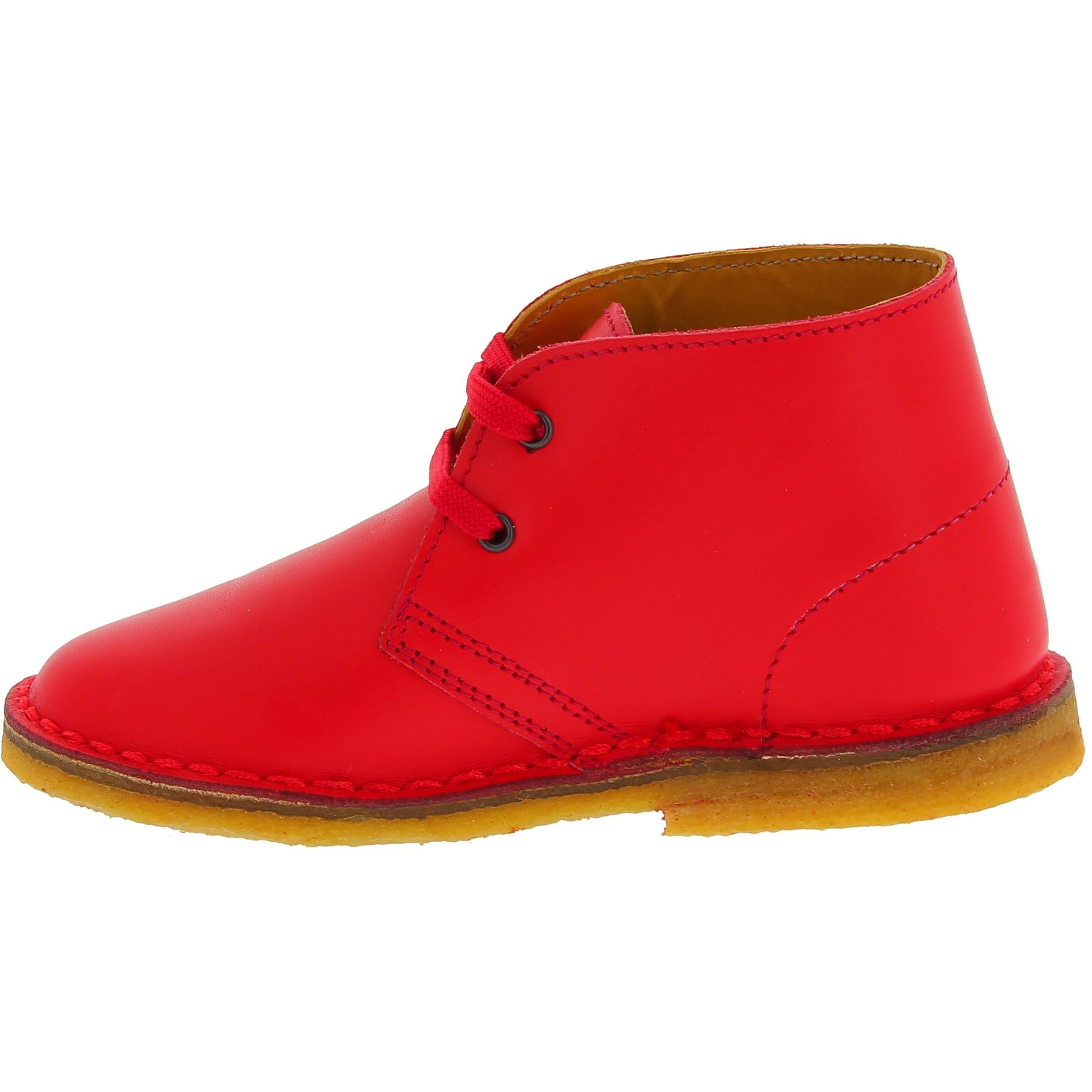 Chukka boots da bambino in pelle gialla fatte a mano in Italia