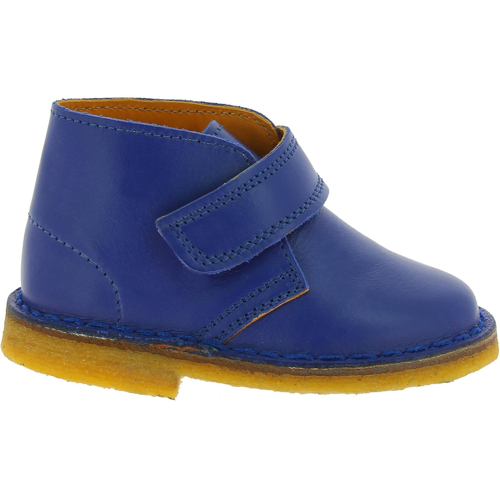 Scarpe artigianali bambino in pelle blu fatte a mano in Italia