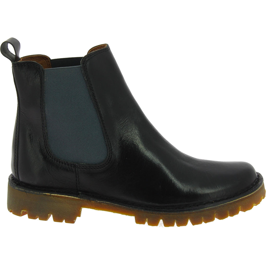 Stivaletti chelsea donna neri in pelle con suola Vibram artigianali