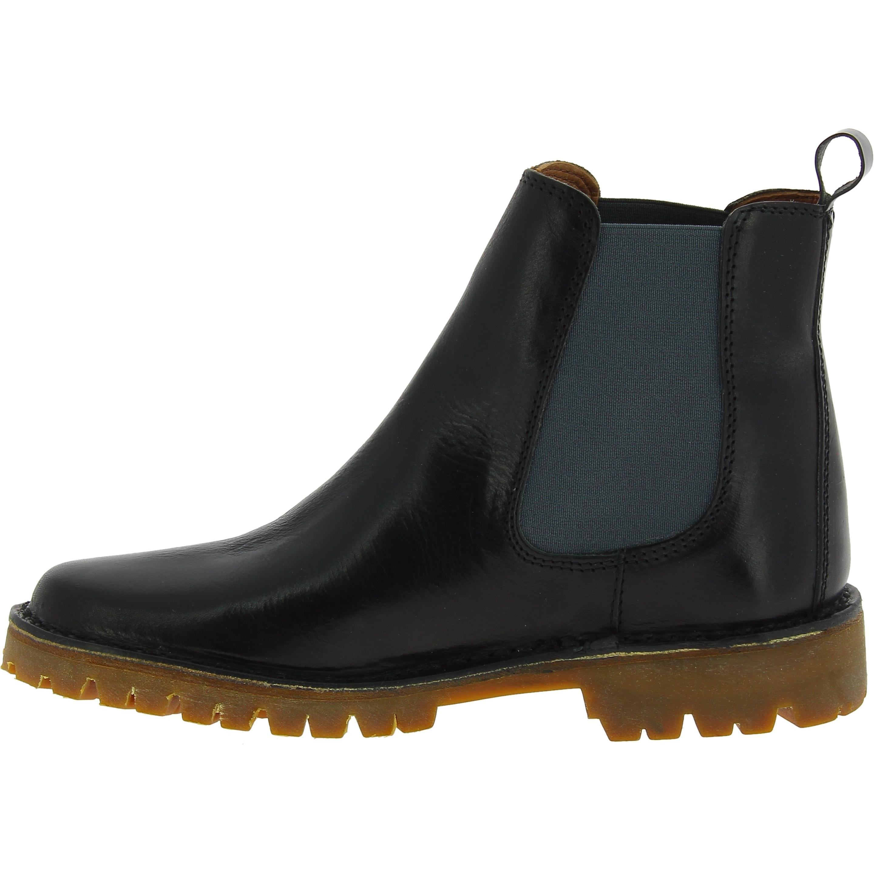 Stivaletti chelsea donna neri in pelle con suola Vibram artigianali