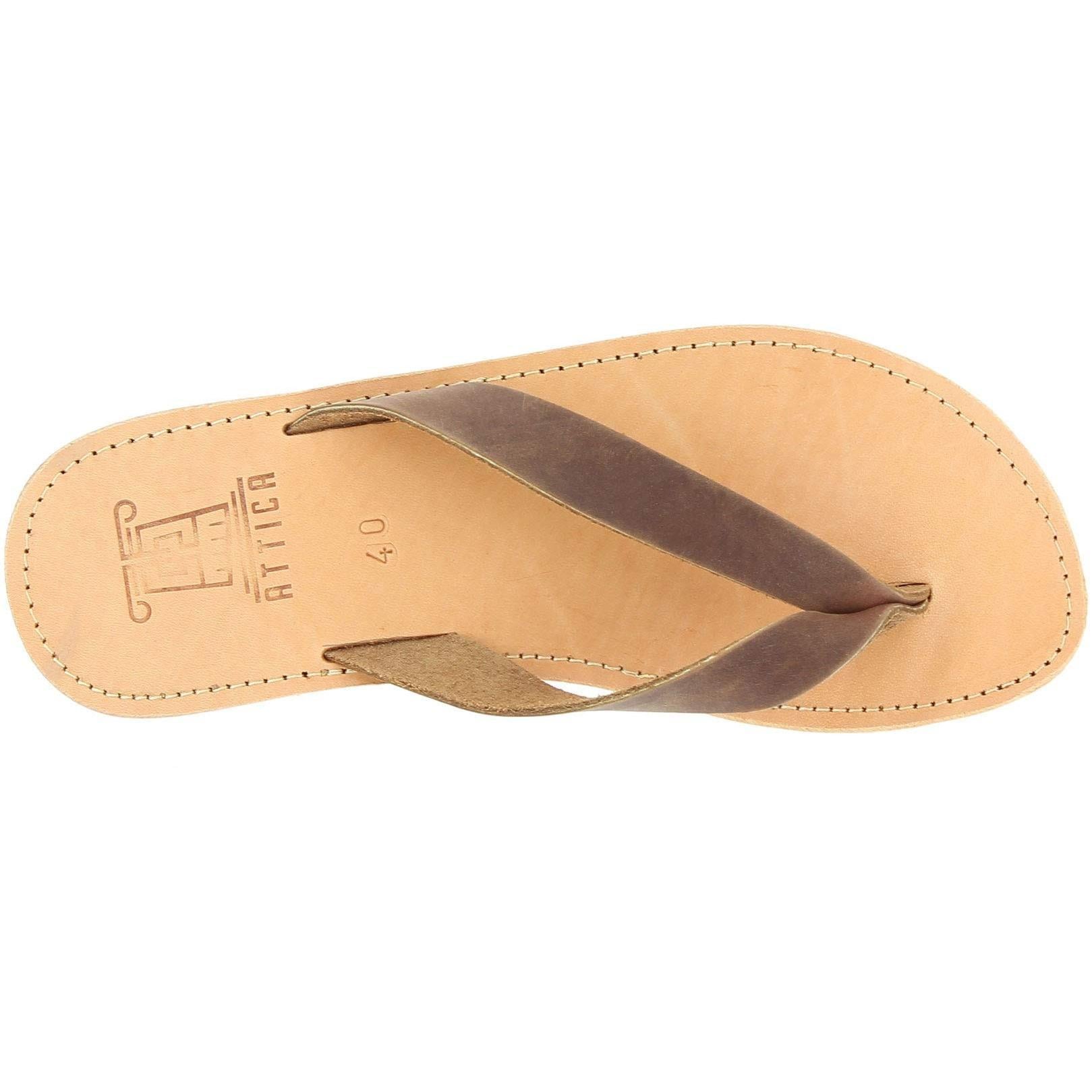 Infradito uomo in nubuck testa di moro handmade in Greece
