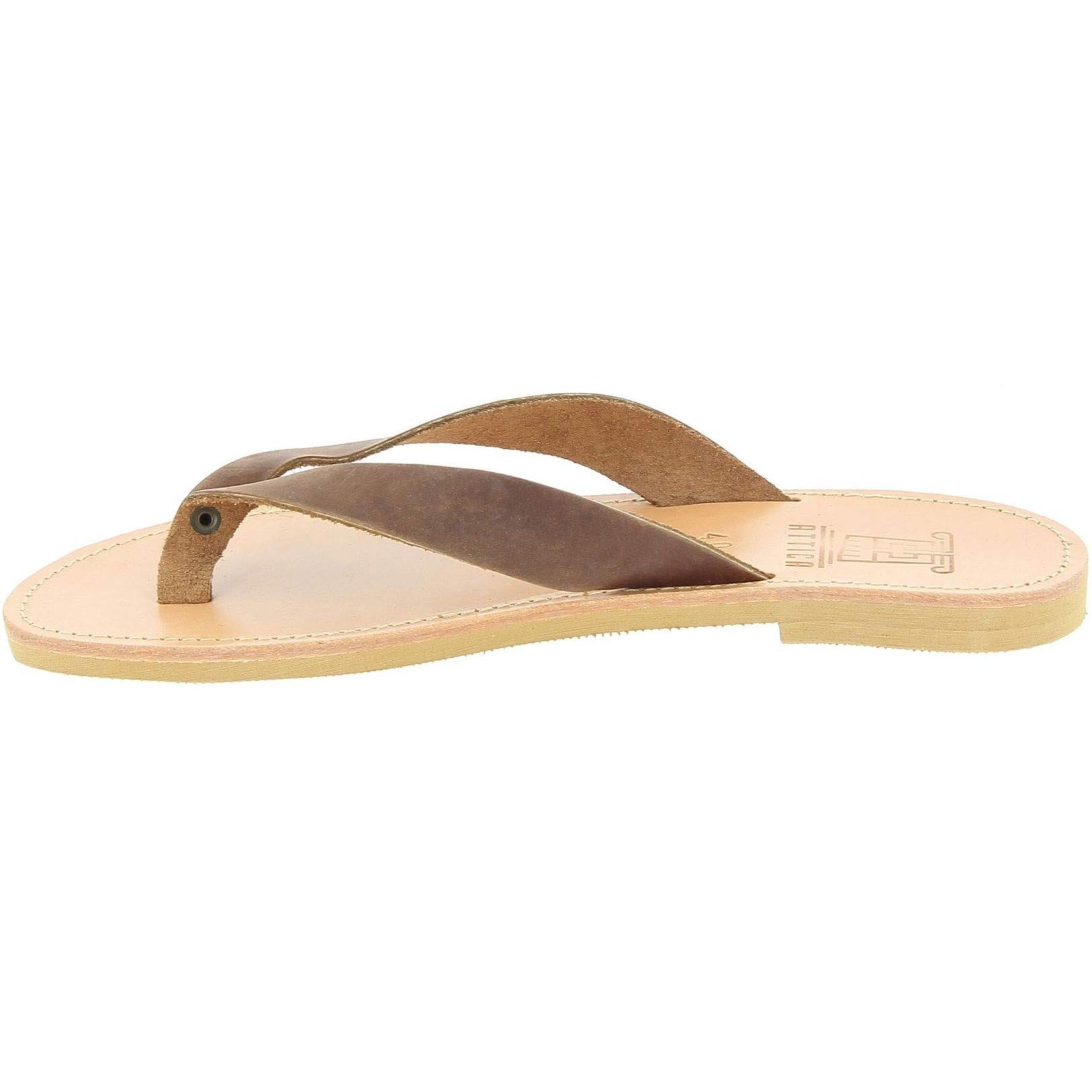 Infradito uomo in nubuck testa di moro handmade in Greece