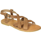 Sandali infradito da uomo in pelle nabuk nude fatti a mano