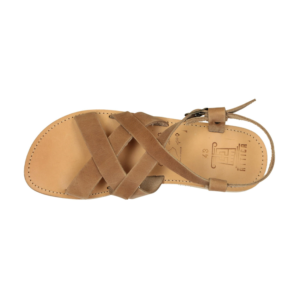 Sandali infradito da uomo in pelle nabuk nude fatti a mano
