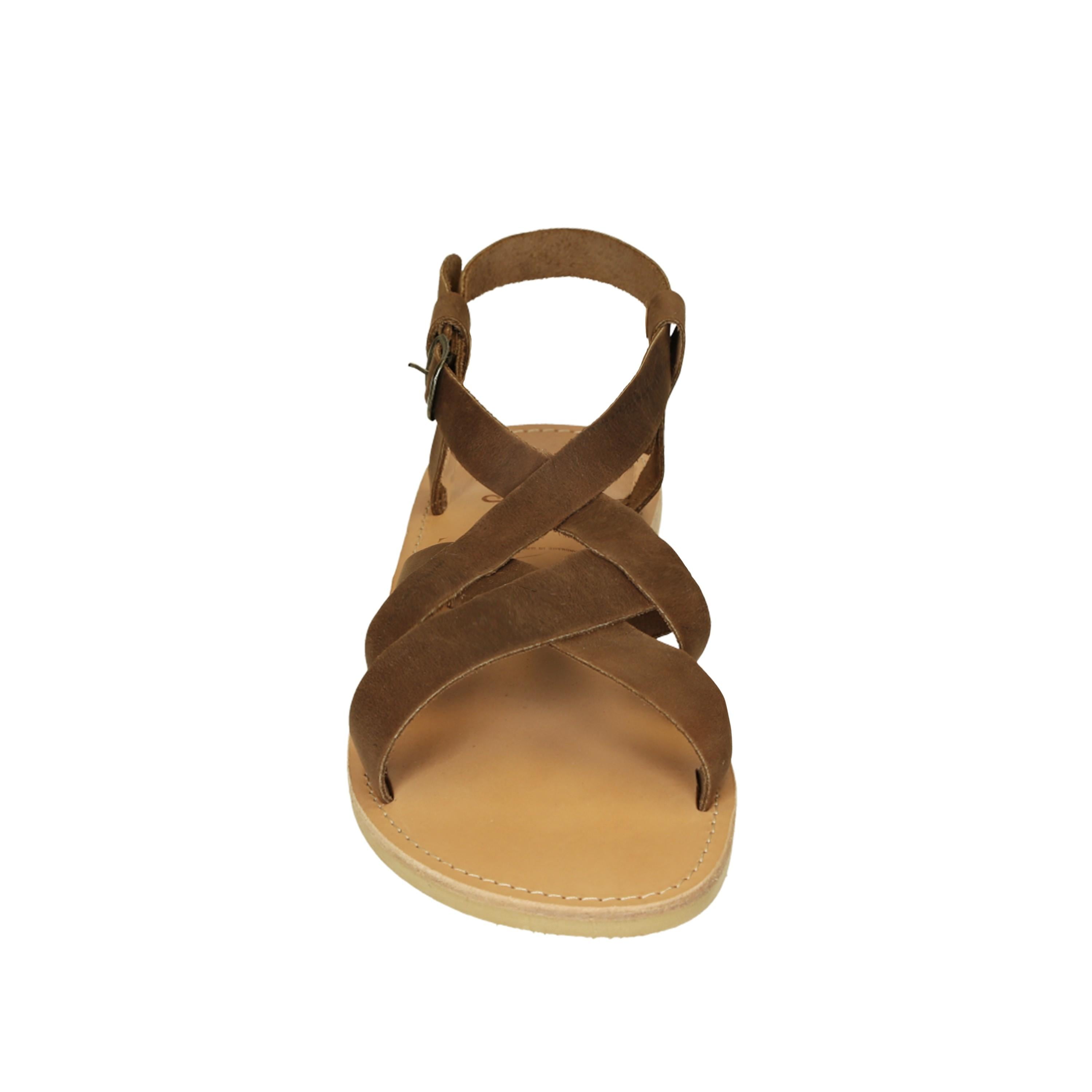 Sandali infradito da uomo in pelle nabuk marrone fatti a mano