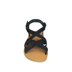 Sandali infradito da uomo in pelle nabuk blu fatti a mano