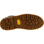 Stivaletto beatles donna in pelle marrone scuro e suola Vibram