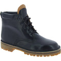 Stivaletti donna artigianali in pelle nero con suola Vibram