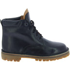 Stivaletti donna artigianali in pelle nero con suola Vibram