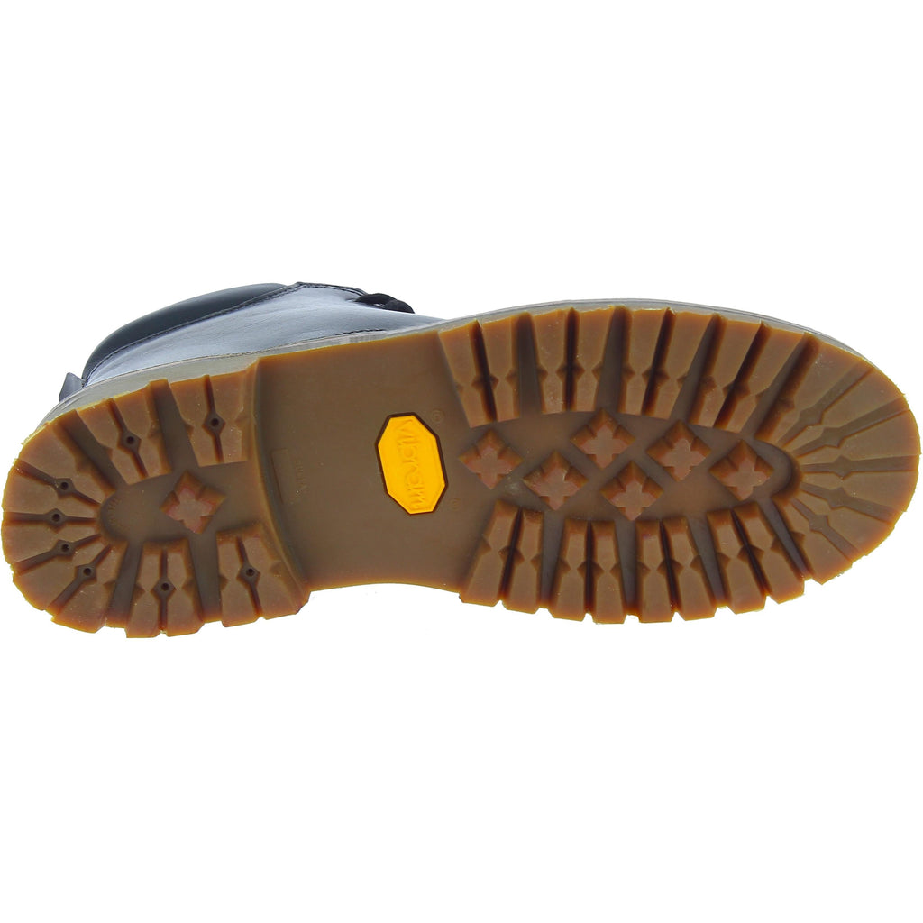 Stivaletti uomo artigianali in pelle nera e suola Vibram