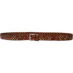 Cintura in cuoio con borchie in metallo unisex
