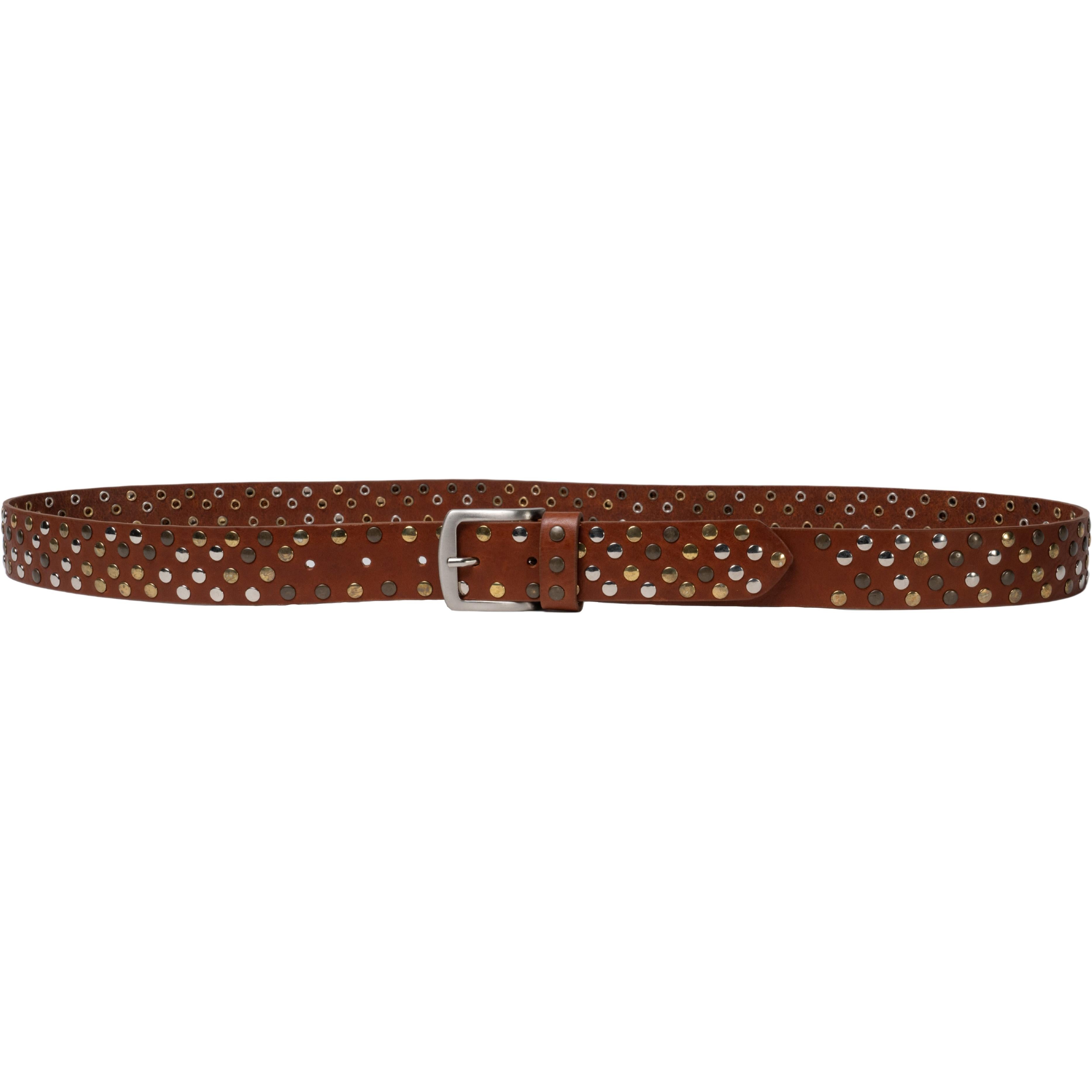Cintura in cuoio con borchie in metallo unisex