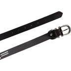 Cintura artigianale in pelle marrone con fibbia ad otto in metallo