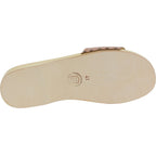 Zoccoli in legno da uomo con fascia in pelle color cuoio