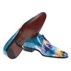 Psychedelic patent leather ceremonial derby - Fratelli Borgioli - Italian craftsmanship (handcrafted)