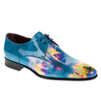 Psychedelic patent leather ceremonial derby - Fratelli Borgioli - Italian craftsmanship (handcrafted)