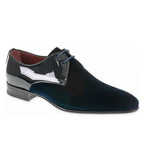Derby in Printed Velvet and Patent - Fratelli Borgioli - Italian Craftsmanship (handmade)