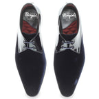 Derby in Printed Velvet and Patent - Fratelli Borgioli - Italian Craftsmanship (handmade)