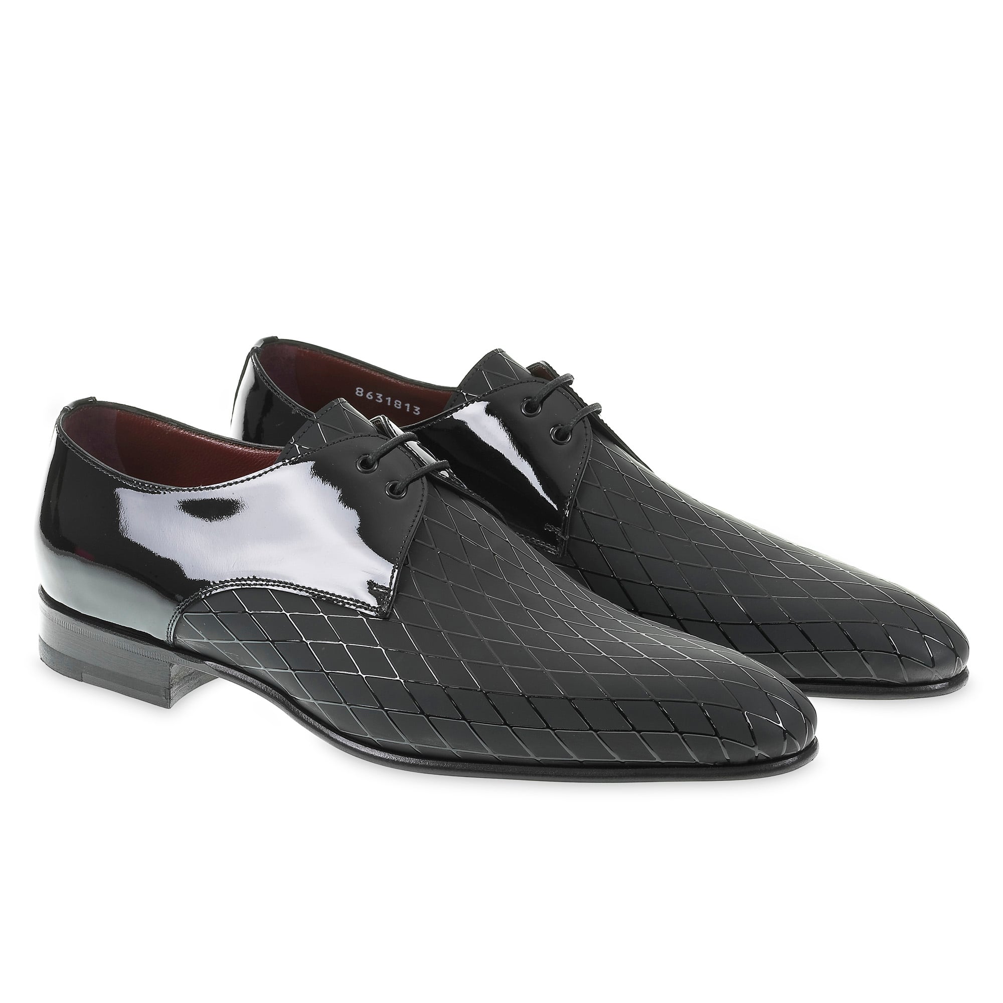 Formal shoes in Diamond Printed Patent Leather - Fratelli Borgioli - Italian Craftsmanship (made by hand)