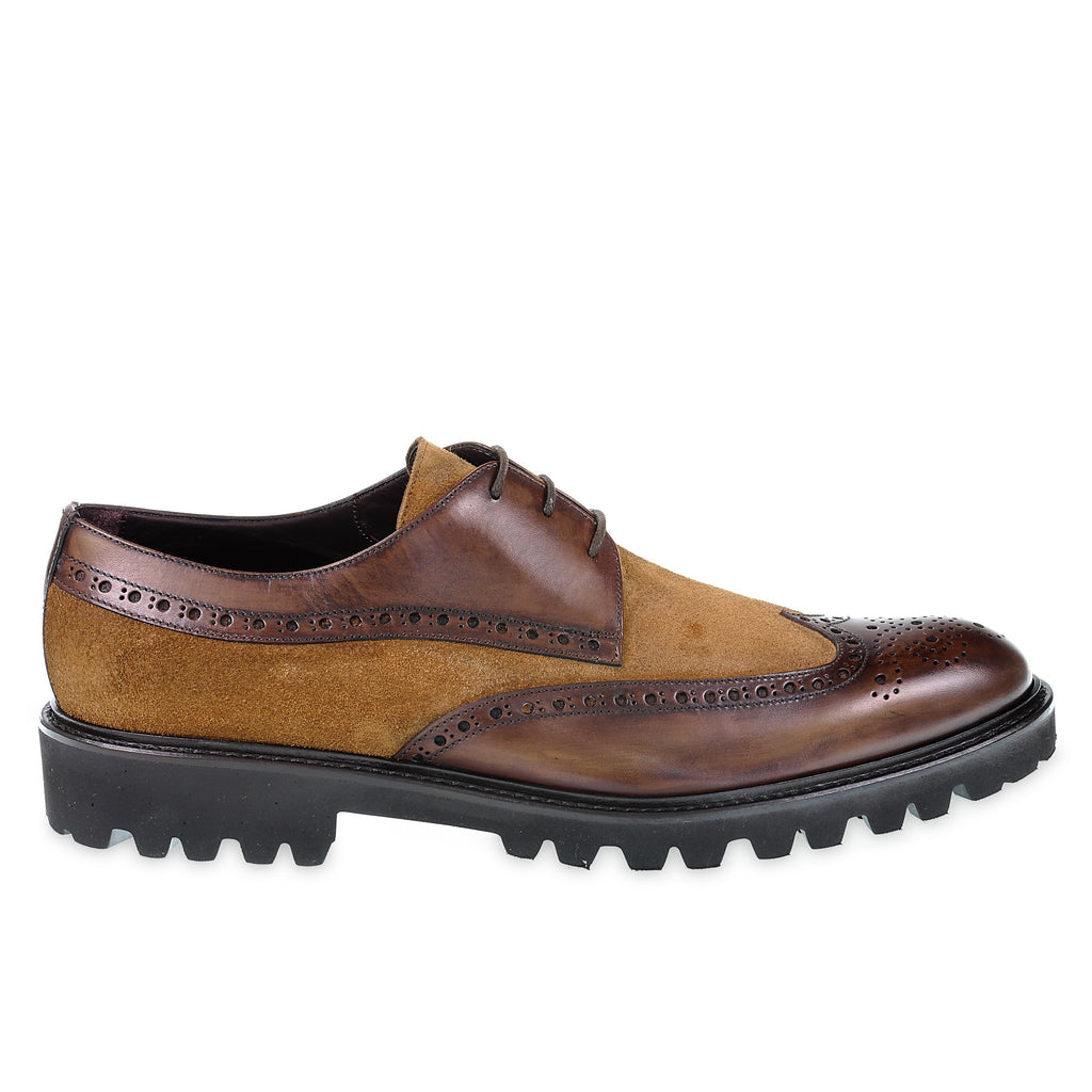 Brogued derby with country style - Fratelli Borgioli - Italian craftsmanship (handmade)