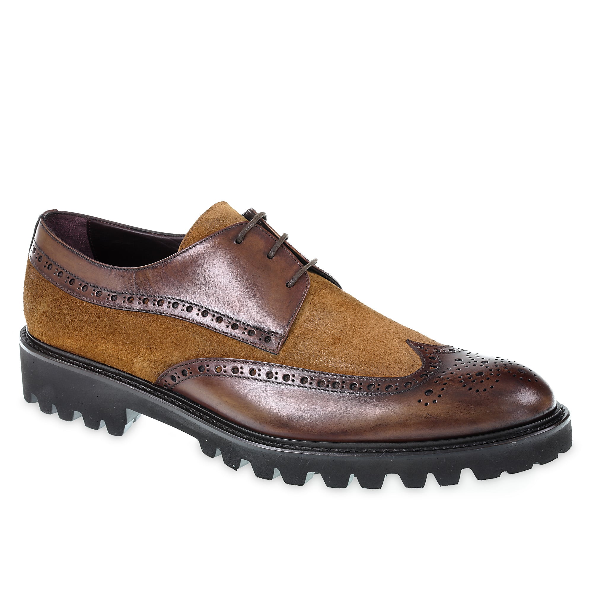 Brogued derby with country style - Fratelli Borgioli - Italian craftsmanship (handmade)