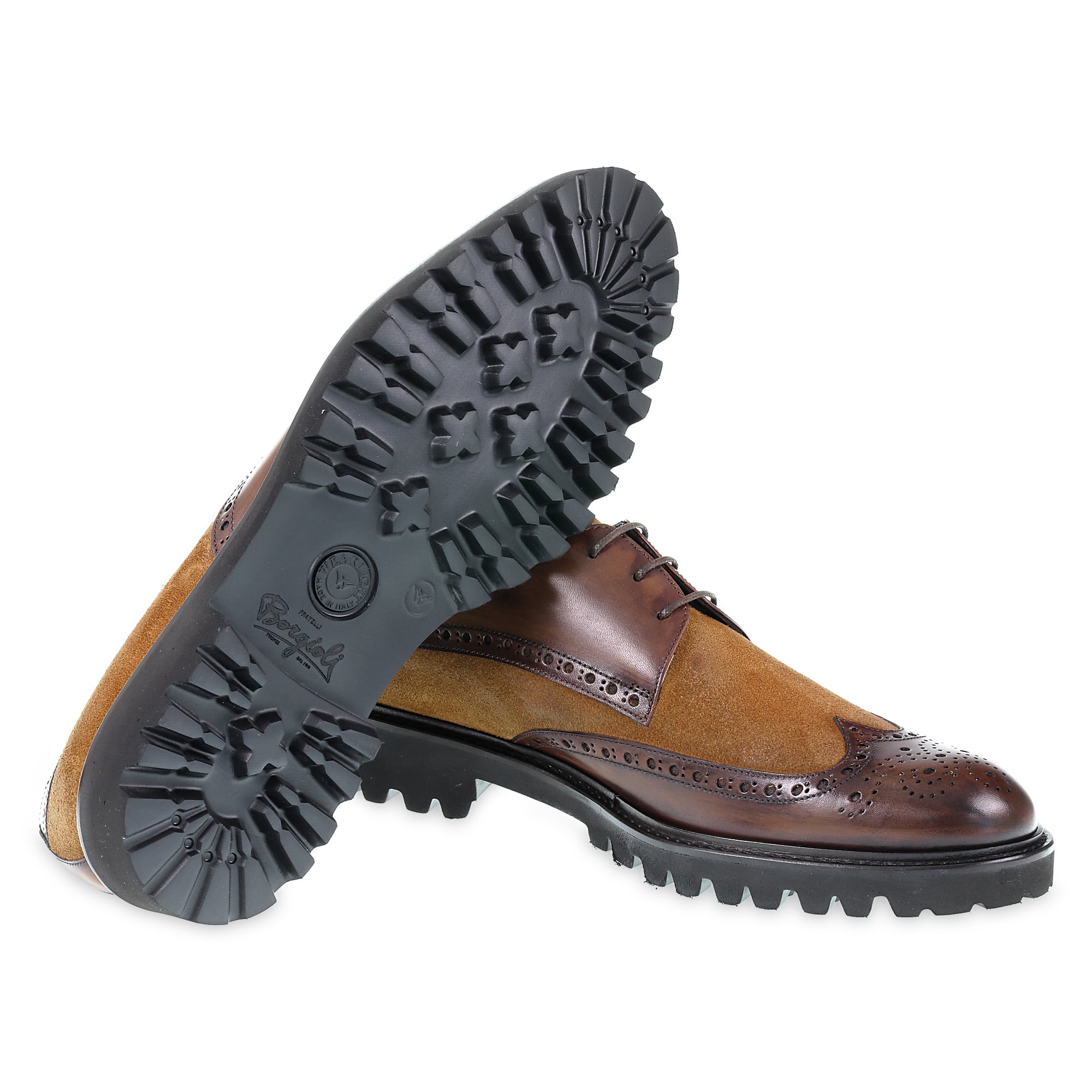 Brogued derby with country style - Fratelli Borgioli - Italian craftsmanship (handmade)
