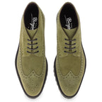 Brogue boot in clay-colored suede - Fratelli Borgioli - Italian craftsmanship (made by hand)
