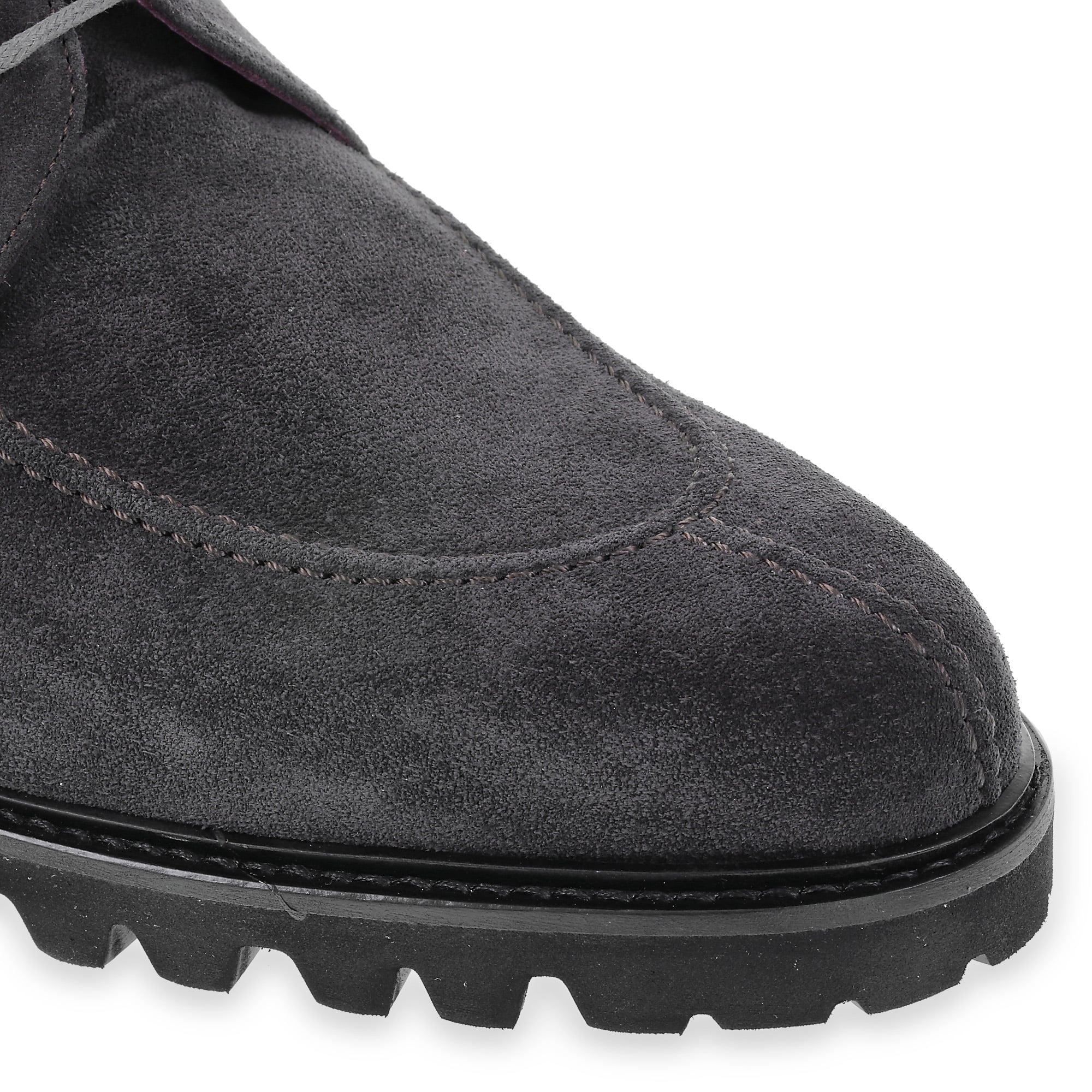 Herren-Schnürstiefeletten aus grauem Wildleder, von Fratelli Borgioli – handgemacht