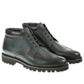Bottle green deerskin ankle boot - Fratelli Borgioli - Italian craftsmanship (handcrafted)