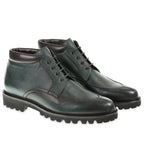 Bottle green deerskin ankle boot - Fratelli Borgioli - Italian craftsmanship (handcrafted)