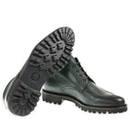 Bottle green deerskin ankle boot - Fratelli Borgioli - Italian craftsmanship (handcrafted)