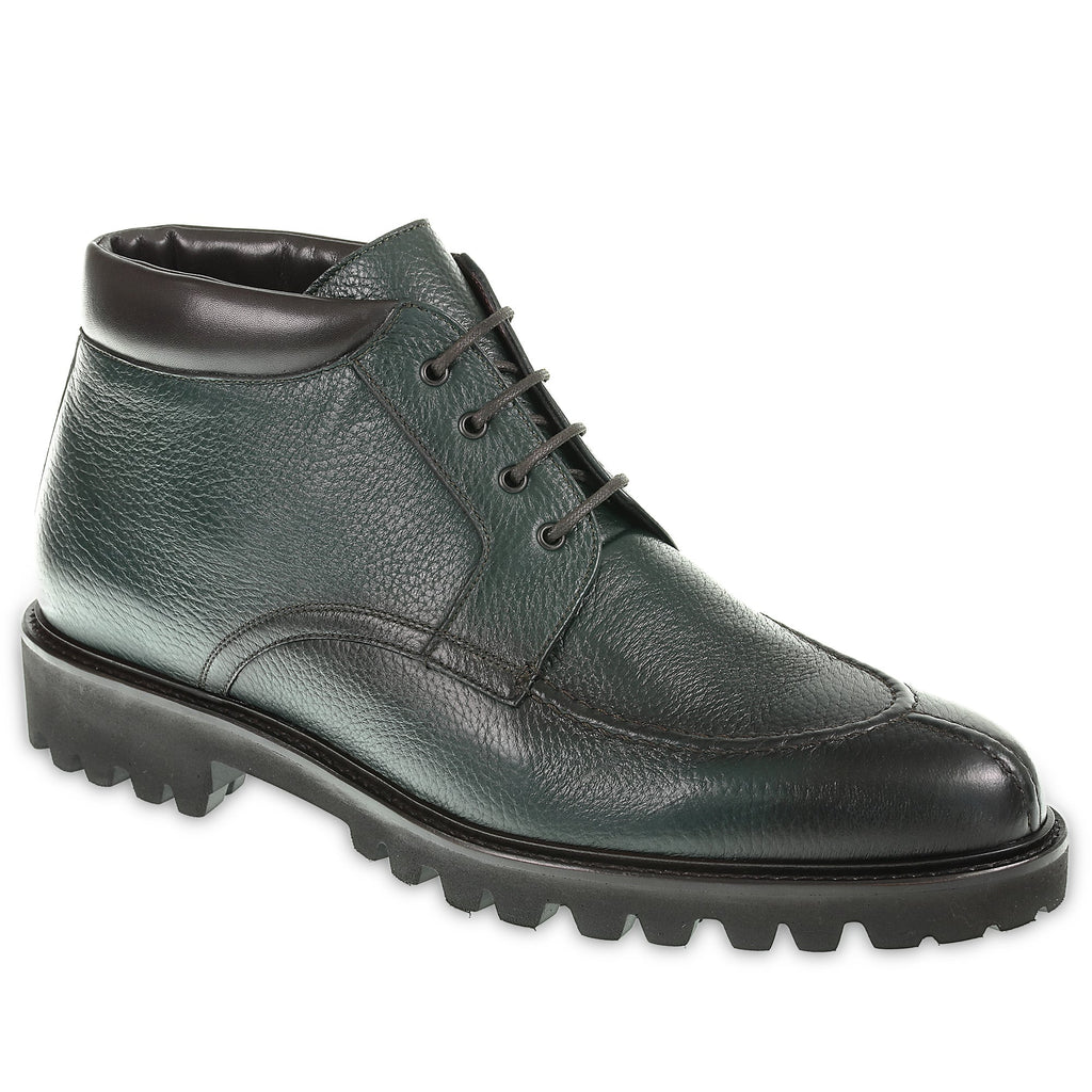 Bottle green deerskin ankle boot - Fratelli Borgioli - Italian craftsmanship (handcrafted)