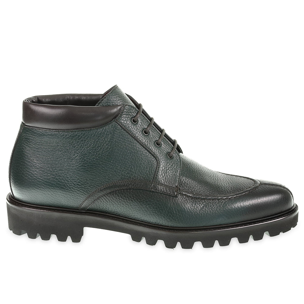 Bottle green deerskin ankle boot - Fratelli Borgioli - Italian craftsmanship (handcrafted)