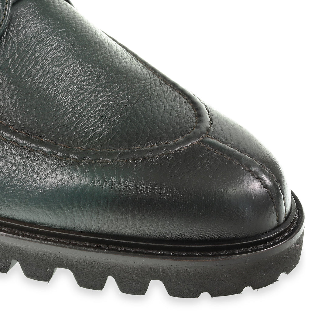 Bottle green deerskin ankle boot - Fratelli Borgioli - Italian craftsmanship (handcrafted)