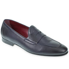 Penny loafer in soft blue calfskin by Fratelli Borgioli – made by hand